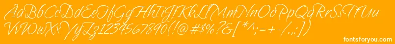 Sandytexthmk Font – White Fonts on Orange Background