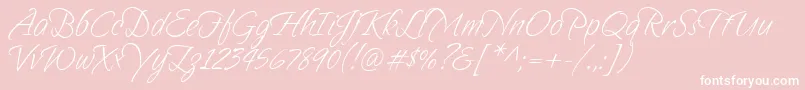 Sandytexthmk Font – White Fonts on Pink Background