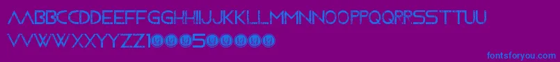 MovingForwardGrunge Font – Blue Fonts on Purple Background