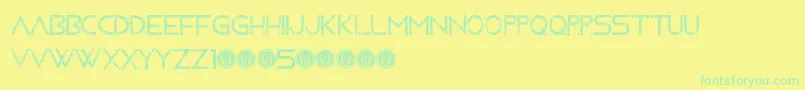 Police MovingForwardGrunge – polices vertes sur fond jaune