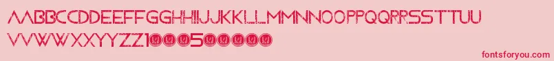 MovingForwardGrunge Font – Red Fonts on Pink Background