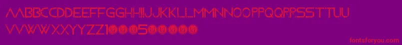 MovingForwardGrunge Font – Red Fonts on Purple Background