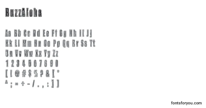 Шрифт BuzzAloha – алфавит, цифры, специальные символы
