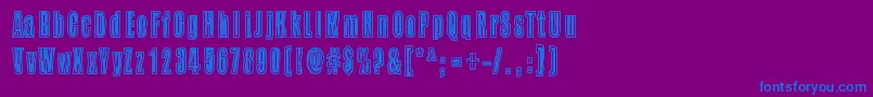 Weitere Informationen zur BuzzAloha-Schriftart BuzzAloha-Schriftart – Blaue Schriften auf violettem Hintergrund