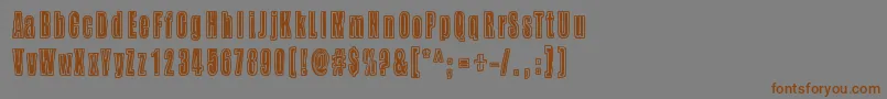 BuzzAloha-Schriftart – Braune Schriften auf grauem Hintergrund