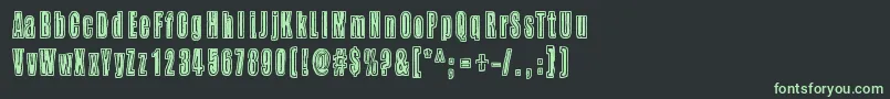 BuzzAloha Font – Green Fonts on Black Background