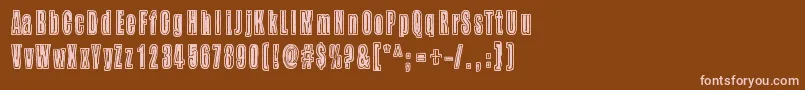 BuzzAloha Font – Pink Fonts on Brown Background