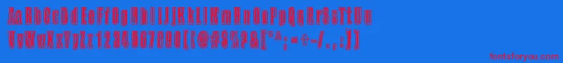 BuzzAloha Font – Red Fonts on Blue Background