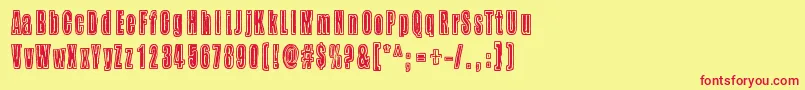 BuzzAloha Font – Red Fonts on Yellow Background