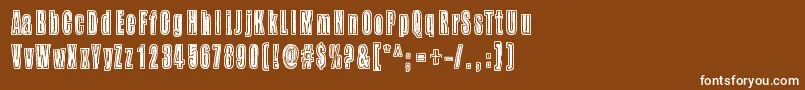Шрифт BuzzAloha – белые шрифты на коричневом фоне
