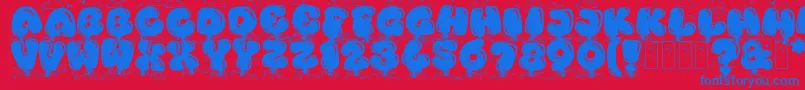 KingthingsBloone Font – Blue Fonts on Red Background