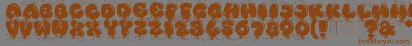 KingthingsBloone Font – Brown Fonts on Gray Background