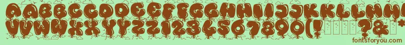 KingthingsBloone Font – Brown Fonts on Green Background