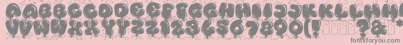 KingthingsBloone-Schriftart – Graue Schriften auf rosa Hintergrund