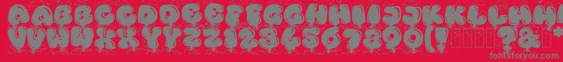 KingthingsBloone Font – Gray Fonts on Red Background