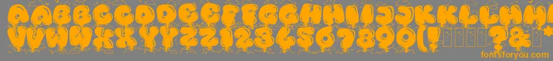 KingthingsBloone Font – Orange Fonts on Gray Background