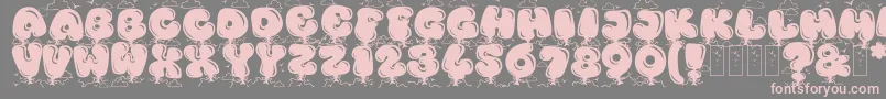 KingthingsBloone Font – Pink Fonts on Gray Background
