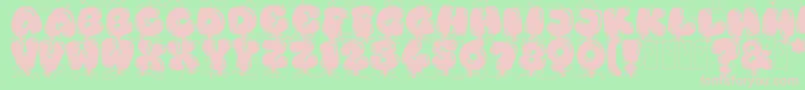 KingthingsBloone Font – Pink Fonts on Green Background