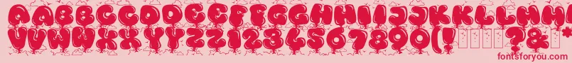 fuente KingthingsBloone – Fuentes Rojas Sobre Fondo Rosa
