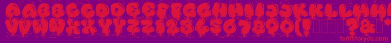 KingthingsBloone Font – Red Fonts on Purple Background