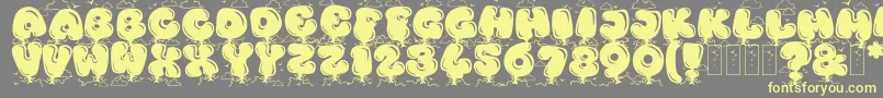 KingthingsBloone Font – Yellow Fonts on Gray Background