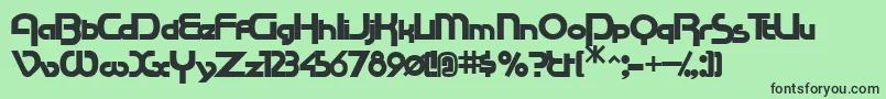 RacetracsskBold Font – Black Fonts on Green Background