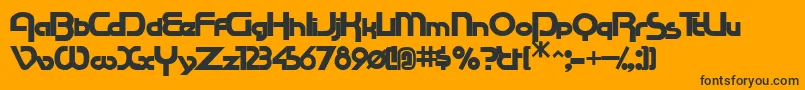 RacetracsskBold Font – Black Fonts on Orange Background