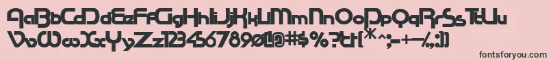 RacetracsskBold Font – Black Fonts on Pink Background
