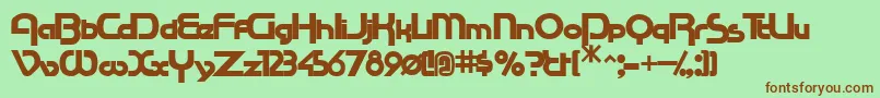 RacetracsskBold Font – Brown Fonts on Green Background