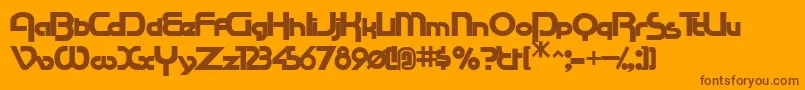 RacetracsskBold Font – Brown Fonts on Orange Background