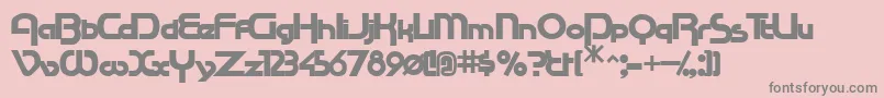 RacetracsskBold Font – Gray Fonts on Pink Background