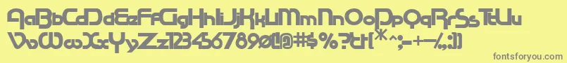 RacetracsskBold Font – Gray Fonts on Yellow Background