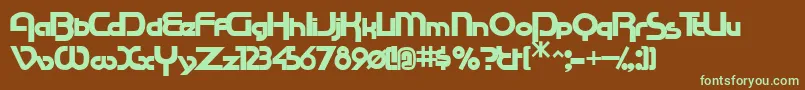 RacetracsskBold Font – Green Fonts on Brown Background
