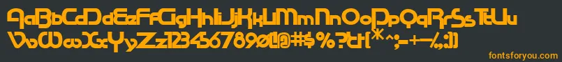 RacetracsskBold Font – Orange Fonts on Black Background