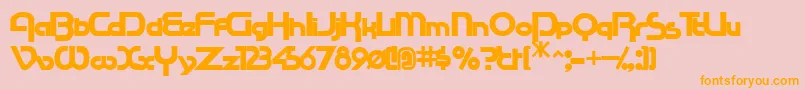 RacetracsskBold Font – Orange Fonts on Pink Background