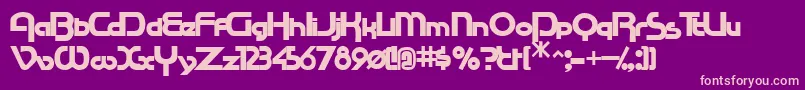 RacetracsskBold Font – Pink Fonts on Purple Background