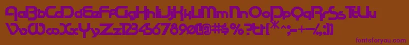 RacetracsskBold Font – Purple Fonts on Brown Background