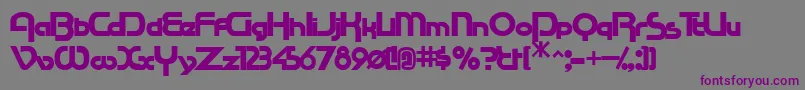 RacetracsskBold Font – Purple Fonts on Gray Background