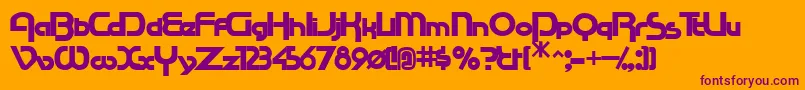 RacetracsskBold Font – Purple Fonts on Orange Background