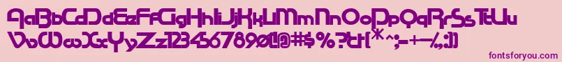 RacetracsskBold Font – Purple Fonts on Pink Background