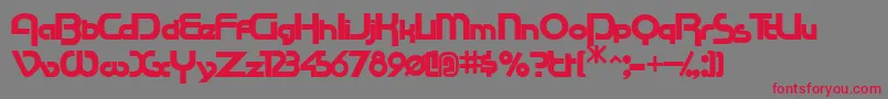 RacetracsskBold Font – Red Fonts on Gray Background