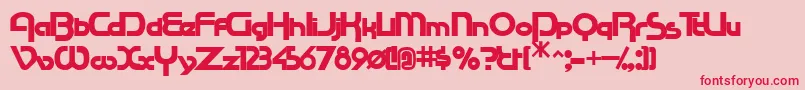 RacetracsskBold Font – Red Fonts on Pink Background