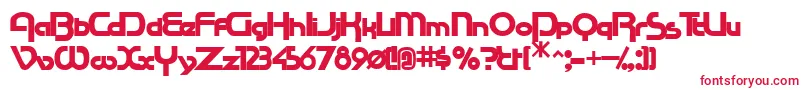 RacetracsskBold Font – Red Fonts on White Background