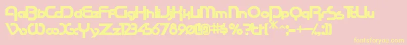 RacetracsskBold Font – Yellow Fonts on Pink Background