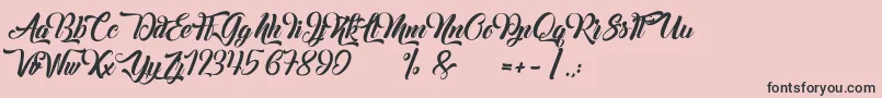 Margueritas Font – Black Fonts on Pink Background