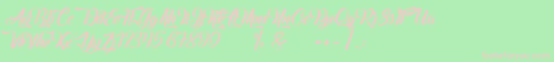 Margueritas Font – Pink Fonts on Green Background