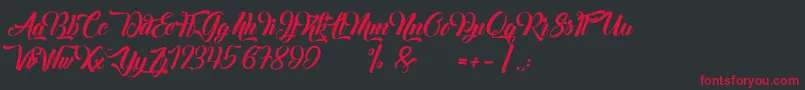 Margueritas Font – Red Fonts on Black Background