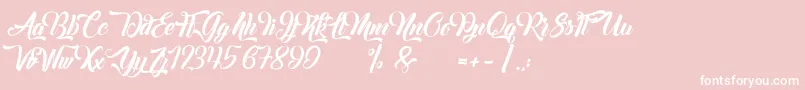 Margueritas Font – White Fonts on Pink Background