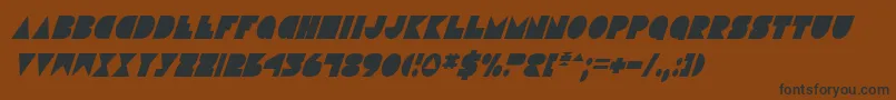 DiscoDeckCondensedItalic Font – Black Fonts on Brown Background