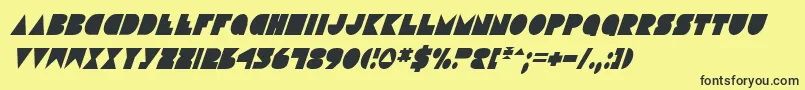 DiscoDeckCondensedItalic Font – Black Fonts on Yellow Background